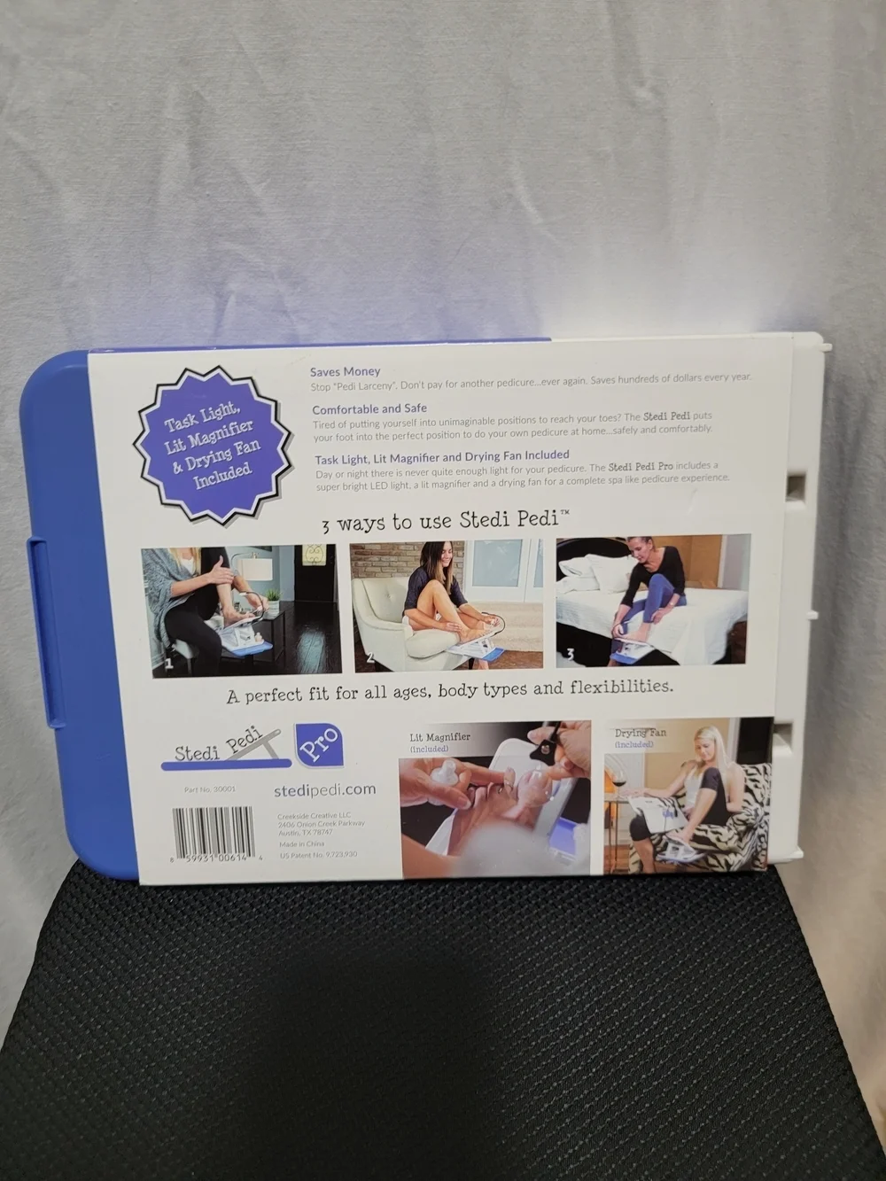 Stedi Pedi Pro Portable Pedicure Foot Rest - Blue